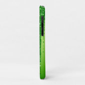 Green glitter drip with sparkling bokeh design Case-Mate iPhoneケース (裏面/左)
