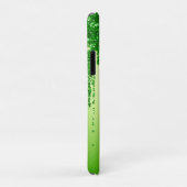 Green glitter drip with sparkling bokeh design Case-Mate iPhoneケース (裏面/右)