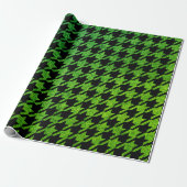 green glitter houndstooth pattern style ラッピングペーパー (アンロールド)