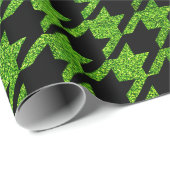 green glitter houndstooth pattern style ラッピングペーパー (ロールコーナー)