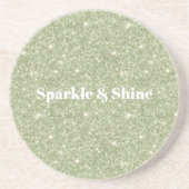 Green Glitter Sparkle コースター (正面)