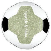 Green Glitter Sparkle サッカーボール (回転)