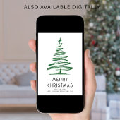 Green Glitter Tree 2026 Calendar Merry Christmas シーズンカード