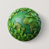 Green Globeの「救自然」エコフレンドリー認識度 缶バッジ (正面)