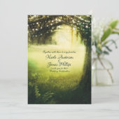 Green Glow Forest & String 素朴 Lights結婚's 招待状 (スタンド正面)