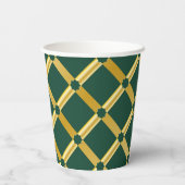 Green & Gold Arabic-inspired Paper Cup 紙コップ (裏面)