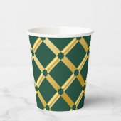 Green & Gold Arabic-inspired Paper Cup 紙コップ (左)