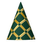 Green & Gold Arabic-inspired Party Hat パーティーハット (正面)