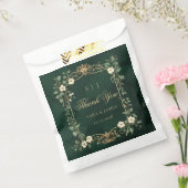 Green Gold Art Nouveau Enchanted Wedding フェイバーバッグ (封をした状態)