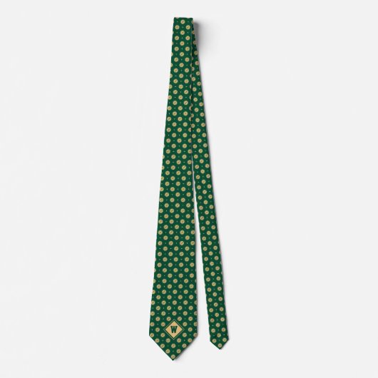 Green Gold Basketball Icon Necktie ネクタイ (正面)