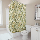 Green Gold Bathroom Curtain Elegant Pastel Chic シャワーカーテン (インサイチュ)