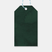 Green Gold Botanical Crest Wedding Thank you ギフトタグ (裏面)