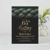 Green Gold Braid 65th Birthday Party 招待状 (スタンド正面)