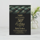 Green Gold Braid Surprise 50th Birthday Party 招待状 (スタンド正面)
