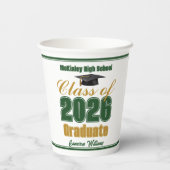 Green Gold Class of 2026 Graduation Party 紙コップ (裏面)