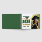 Green Gold Class of 2026 Graduation Photo ゲストブック (全面)