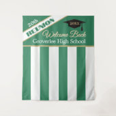 Green & Gold Class Reunion Photo Backdrop タペストリー (正面)