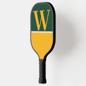 Green & Gold College Monogram Pickleball Paddle ピックルボールラケット (左)