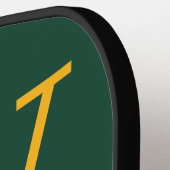 Green & Gold College Monogram Pickleball Paddle ピックルボールラケット (左詳細)
