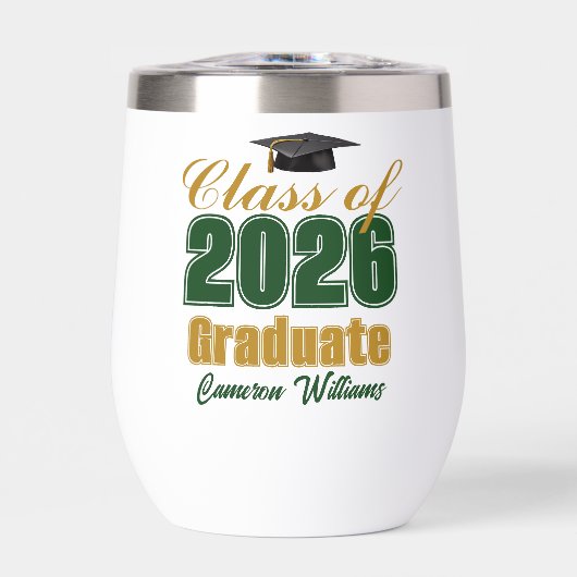 Green Gold Customized Class of 2026 Graduation (正面)