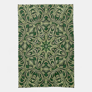 Green Gold Decorative Holiday Kitchen Towel キッチンタオル
