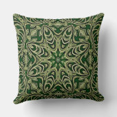 Green Gold Decorative Throw Pillow クッション (裏面)