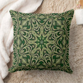Green Gold Decorative Throw Pillow クッション (ブランケット)