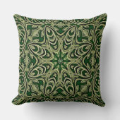 Green Gold Decorative Throw Pillow クッション (正面)