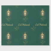 Green/Gold Eid Wrapping Paper ラッピングペーパー (フラット)