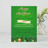 Green Gold Family New Year Invitation 招待状 (スタンド正面)