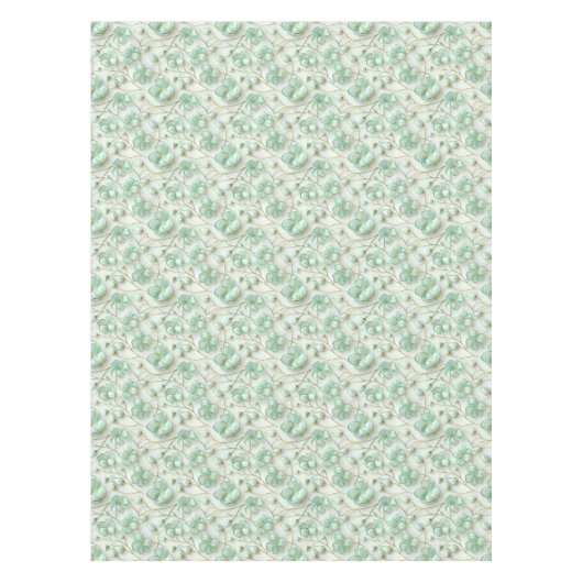 Green Gold Floral Tablecloth テーブルクロス (正面)