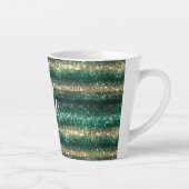 Green Gold Glitter Christmas カフェラテマグ (右)