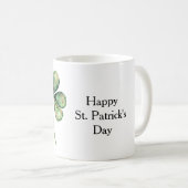Green Gold Glitz Shamrock St. Patrick's Day コーヒーマグカップ (正面右)