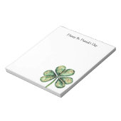 Green Gold Glitz Shamrock St. Patrick's Day ノートパッド (回転)