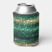 Green Gold Glitz Shamrock St. Patrick's Day 缶クーラー (缶裏面)