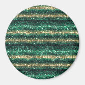Green Gold Glitzy St. Patrick's Day Glitter マグネット (正面)