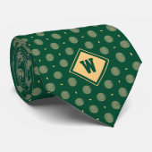 Green Gold Golf Ball Icon Necktie ネクタイ (ロール)