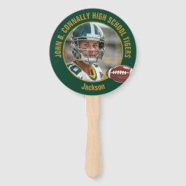 Green Gold High School Football Player Photo ハンドファン
