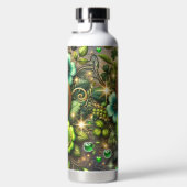 GREEN & GOLD IRISH HEARTS AND FLOWERS ウォーターボトル (右面)