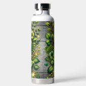 GREEN & GOLD IRISH HEARTS AND FLOWERS ウォーターボトル (右面)