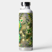 GREEN & GOLD IRISH HEARTS AND FLOWERS ウォーターボトル (右面)