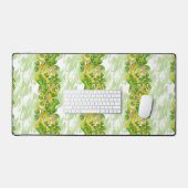 GREEN & GOLD IRISH SHAMROCKS HATS HORSESHOES デスクマット (キーボード&マウス)