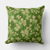 GREEN & GOLD IRISH ST PATRICKS DAY THEME  クッション (正面)
