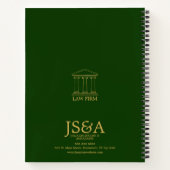 Green Gold Justice Columns Law Firm ノートブック (裏面)