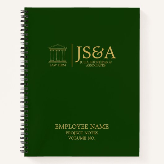 Green Gold Justice Columns Law Firm ノートブック (正面)