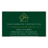 Green Gold Metal Handyman Construction マグネット名刺 (正面)