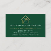 Green Gold Metal Handyman Construction 名刺 (正面)