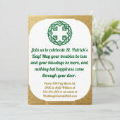 Green Gold Modern  St. Patricks Day Invitation  シーズンカード (スタンド正面)