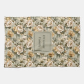 Green Gold Personalized Kitchen Towel Chic Look キッチンタオル (横)