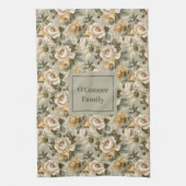 Green Gold Personalized Kitchen Towel Chic Look キッチンタオル (縦)